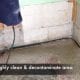 D-Bug Waterproofing thoroughly cleaning and decontaminating a wall that suffered from mold