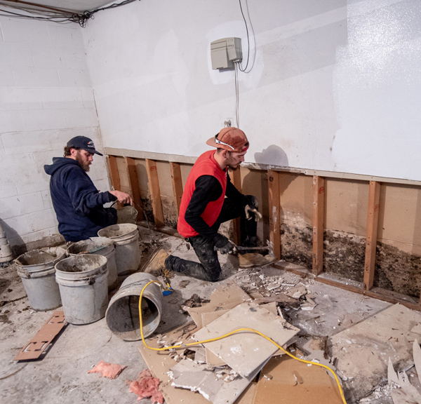 Basement Refinishing startw with Waterproofing and mold remediations