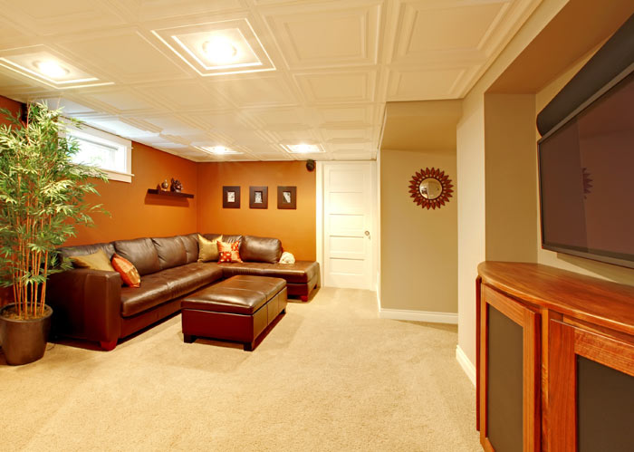 beautiful finished basement