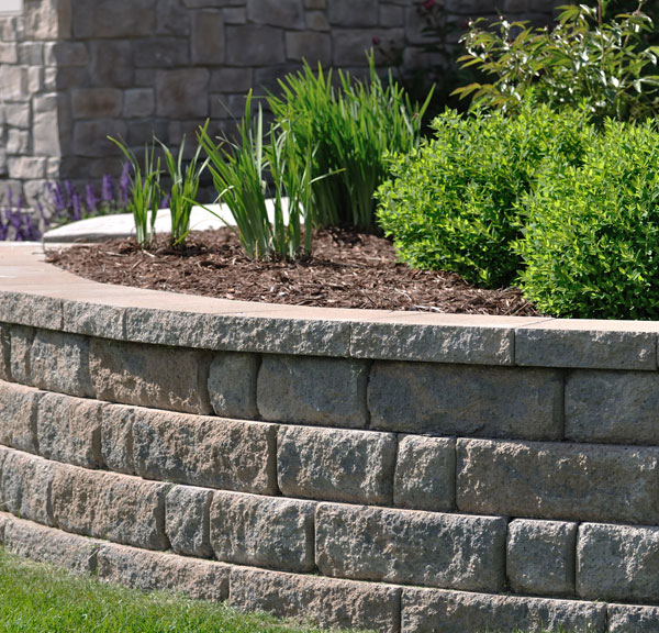 retaining wall in yard