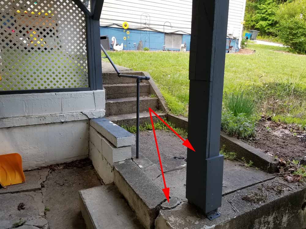 Residential Home, Broken Concrete Work