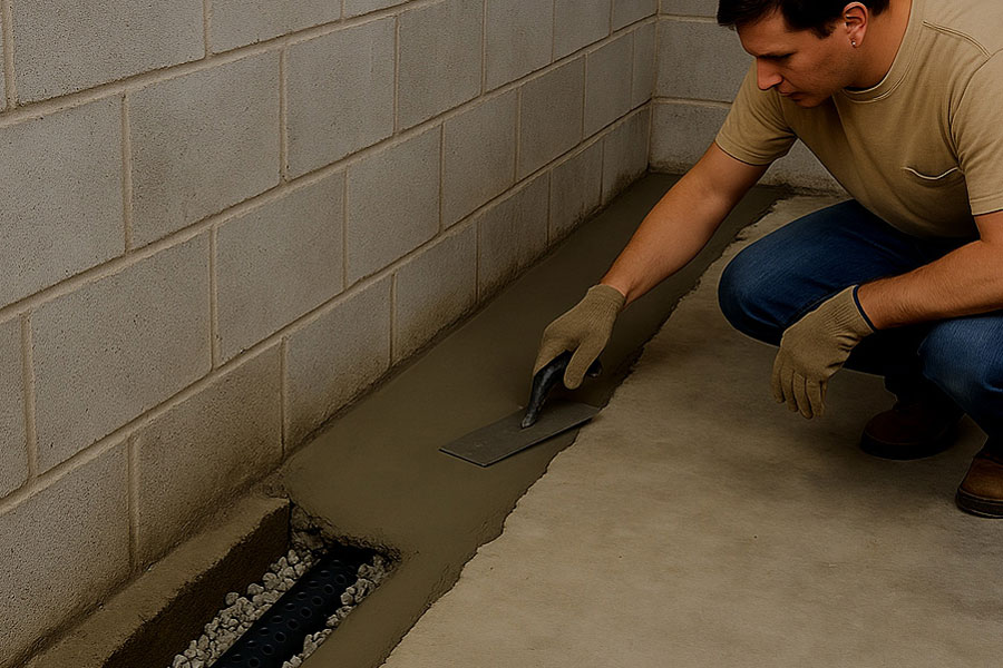 Water in basement after winter snow